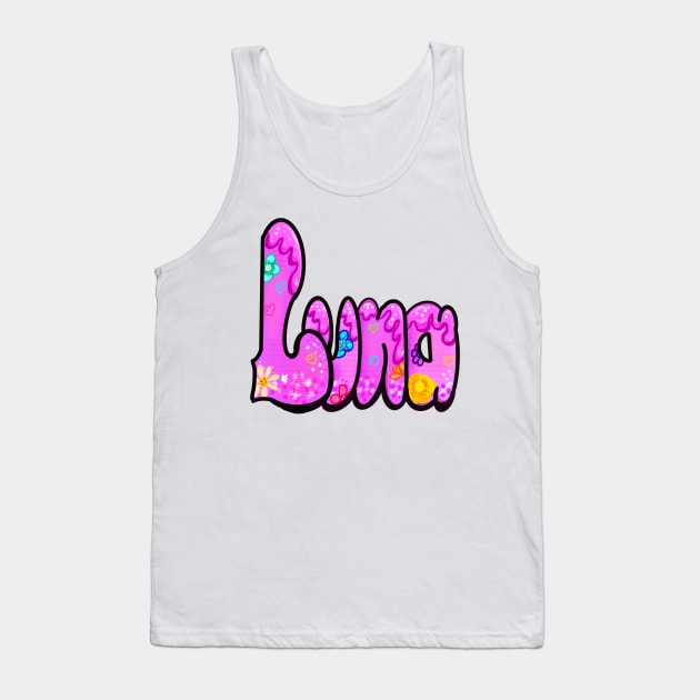 Luna - Name Luna Tank Top by Artonmytee